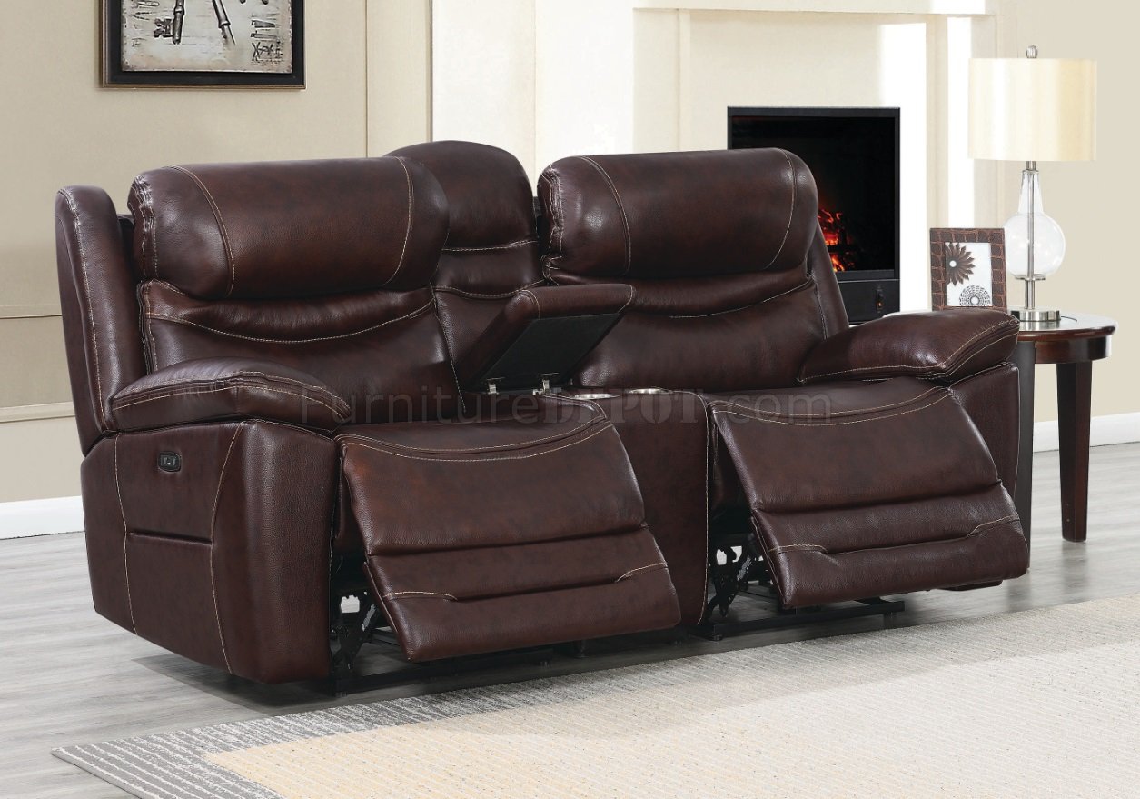 Destin Power Sofa 603321PP in Brown by Coaster w/Options