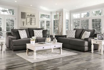 Adrian Sofa SM9102 in Charcoal Chenille Fabric w/Options [FAS-SM9102-Adrian]