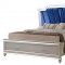 Alia Bedroom Set 6Pc w/Blue Velvet Headboard