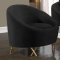 Serpentine Sofa 679 in Black Velvet Fabric by Meridian w/Options