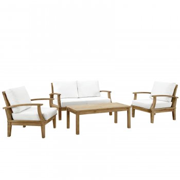 Marina Outdoor Patio Sofa 4Pc Set in Solid Wood by Modway [MWOUT-EEI-1469-Marina]