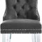 Miley Dining Chair 746 Set of 2 Grey Velvet Fabric by Meridian