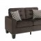 Latana Sofa & Loveseat 9957CH in Chocolate by Homelegance