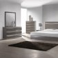 Delhi 5Pc Bedroom Set in Gloss Grey by Chintaly w/Options
