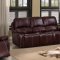 Haughton Reclining Sofa 8240 in Brown Leather by Homelegance