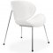 Set of 2 Black or White Color Contemporary Chairs w/Curved Seat