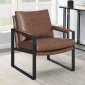 Rosalind Accent Chair Set of 2 904112 Brown Leatherette -Coaster