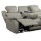 Shola Power Motion Sofa 9848GY-3PWH in Gray by Homelegance