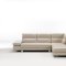 Gemma 7768 Sectional in Pearl Grey Pure Leather by IDP Italia