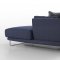 Luca Sectional Sofa in Dark Fabric by VIG