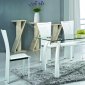 Ramona 5Pc Dining Set by Chintaly w/Clear Glass Top