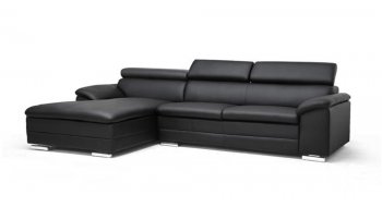 Franklin Sectional Sofa Black Faux Leather - Wholesale Interiors [WISS-Franklin Black]