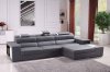 Polaris Mini Sectional Sofa in Grey Bonded Leather by VIG