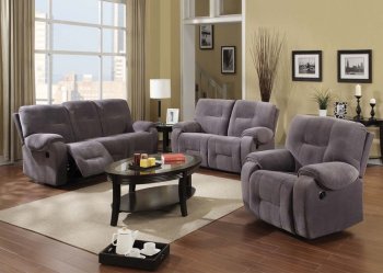 50800 Villa Motion Sofa in Light Grey Fabric by Acme w/Options [AMS-50800 Villa]