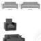 Lego Sofa Bed in Black Bonded Leather by Rain w/Optional Items