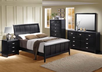 21470 Hailee Bedroom in Black by Acme w/Options [AMBS-21470 Hailee]