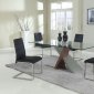 Savannah Dining Table 5Pc Set w/Clear Glass Top by Chintaly