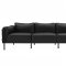 Charles Grande Sofa in Black Leather by Modway w/Options