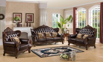 Miriam Classic Bonded Leather Sofa w/Options [ADS-Miriam]