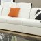 Sienna 51625 Sectional Sofa White & Black Bonded Leather by Acme