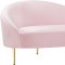 Ritz Sofa 659 in Pink Velvet Fabric by Meridian w/Options