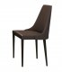 Moderna Dining Chair Set of 2 in Taupe Leatherette by J&M