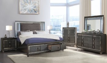 Sawyer Bedroom 27970 in Metallic Gray by Acme w/Options [AMBS-27970-Sawyer]