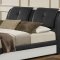 B160 Upholstered Bed in Black Leatherette