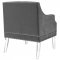 Proverbial Accent Chair in Gray Velvet by Modway