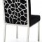 Opal Dining Chair 736 Set of 2 Black Velvet Fabric by Meridian