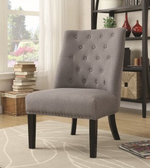 902923 Accent Chair Set of 2 in Grey Fabric by Coaster