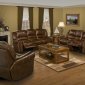 Tobacco Leather Traditional Neptune Motion Sofa & Loveseat Set