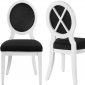 Lotus Dining Chair 747 Set of 2 Black Velvet Fabric by Meridian