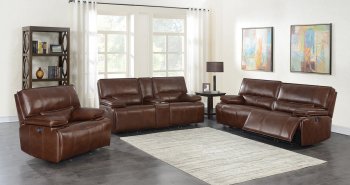 Southwick Power Motion Sofa 610411P in Sadle Brown by Coaster [CRS-610411P Southwick]