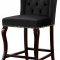 Suri Counter Stool 773 Set of 2 Black Velvet Fabric by Meridian