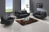 Black Bonded Leather Sofa & Loveseat Set w/Metal Legs & Options