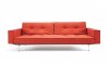 Splitback Eik Sofa Bed w/Arms in Burnt Orange by Innovation