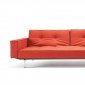 Splitback Eik Sofa Bed w/Arms in Burnt Orange by Innovation