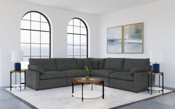 Collins Power Motion Sectional Sofa 609530P Dark Gray by Coaster [CRSS-609530P Collins]