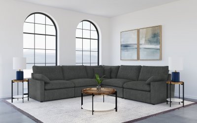 Collins Power Motion Sectional Sofa 609530P Dark Gray by Coaster