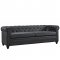 Earl EEI-1413-BLK Sofa in Black Faux Leather by Modway w/Options