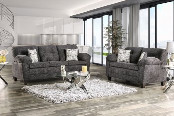 William Sofa SM4010 in Dark Gray Chenille Fabric w/Options [FAS-SM4010-William]