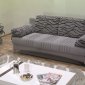 Daisy Sofa Bed Convertible in Grey Microfiber Fabric by Empire