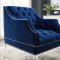 Proverbial Accent Chair in Navy Velvet by Modway