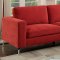 Kallie II Sectional Sofa CM6849 in Red Flannelette Fabric