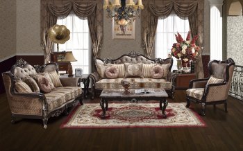 Christie Traditional Sofa in Light Brown Fabric w/Options [ADS-Christie]