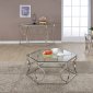 Farica 82200 3Pc Coffee Table Set in Chrome by Acme