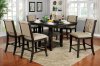 Ledyard 7Pc Counter Ht Dining Set CM3576WN-PT in Dark Walnut