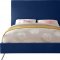 Jasmine Bed in Navy Velvet Fabric by Meridian w/Options