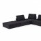 Nolden Sectional Sofa in Black Waterproof Fabric by VIG